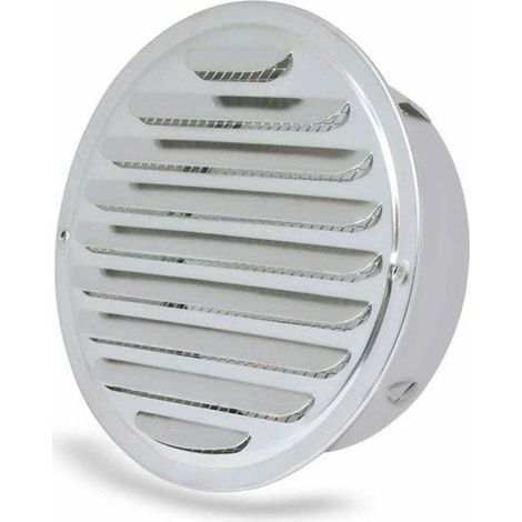 -Air vent - round air vent, stainless steel air vent with mesh, round exhaust pipe air vent, ø 100 mm (1/4)