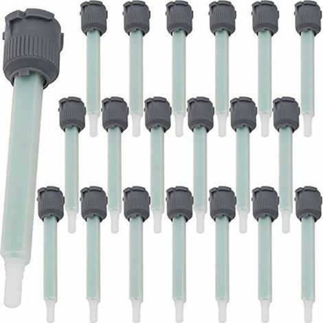 Lot de 20 buses de piet applicateur de mélange époxy, pour cartouche de colle AB de 50 ml (ratio d’application 1:1)Lefou (1/5)