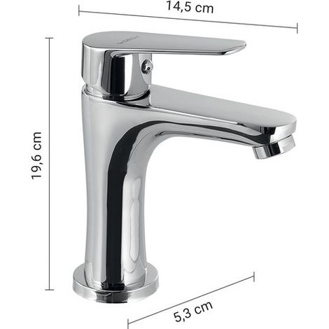 Miscelatore Como per lavabo basso cromo 19,6 x 5,3 x 14,5 cm (1/2)