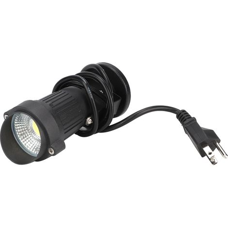 Lumière de jardin LED COB 5W aluminium, ligne 1M IP65 étanche pour extérieur cour, 85-265V 5W, froid, base prise US (1/5)