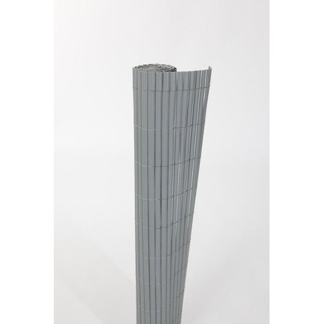Canisse in plastica 'eco semplice con faccia grigia 1,50 m x 3 m