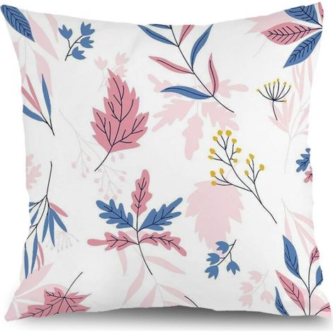 Housse de coussin jardin fleurs, décoration canapé extérieur intérieur maison,50×50cm (1/5)