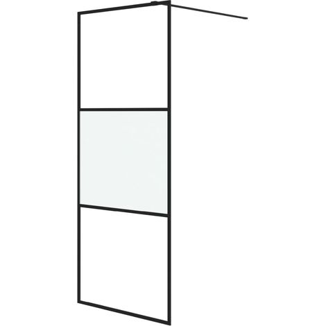 Parete Doccia Walk in 80x195 cm Vetro Semi Smerigliato ESG vidaXL
