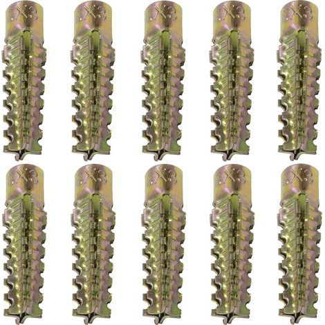 Beijiyi – Lot de 10 chevilles à expansion en métal M6x32mm – Fixation béton, béton cellulaire, carreaux de plâtre – Résistance élevée, montage sans pré-perçage (1/5)