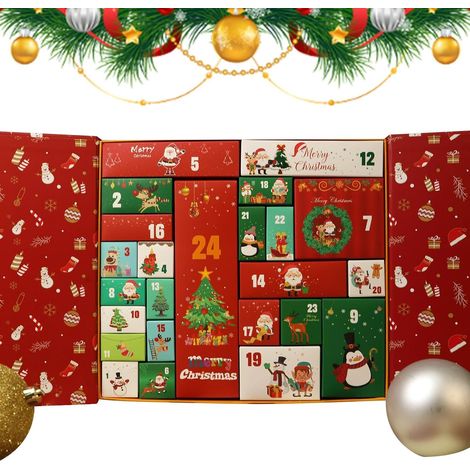 Boîte Calendrier De L'Avent,Vide 24 Jours Décoration De La Maison - Boîtes Numérotées Remplissables De Calendrier De L'Avent - Pour Bonbons Jouets Snacks Étagère Salle De Classe Vacances Fête (1/5)