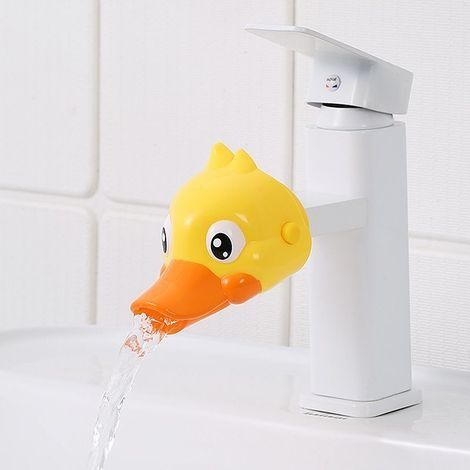 Extension Robinet pour Enfant, Sûr et sans odeur, en Forme de Canard, Réglable, plus Pratique pour Le Lavage des Mains des Tout-petits(jaune) (1/2)