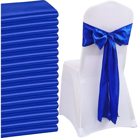 Lot de 50 Nœud de Chaise en Satin Bandeau de Chaise de 17x275 cm (1/5)