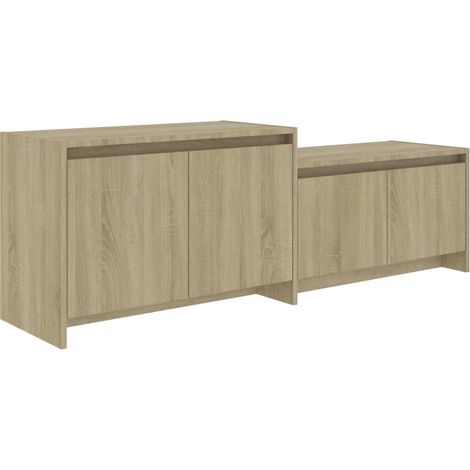 TV Cabinet Sonoma Oak 146.5x35x50 cm Engineered Wood vidaXL (1/5)