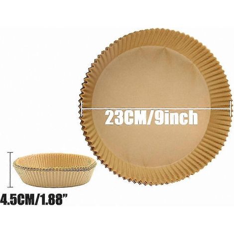 300 feuilles de papier sulfurisé carrées pour grandes friteuses à air chaud, feuilles de cuisson antiadhésives jetables de 23 cm (1/5)