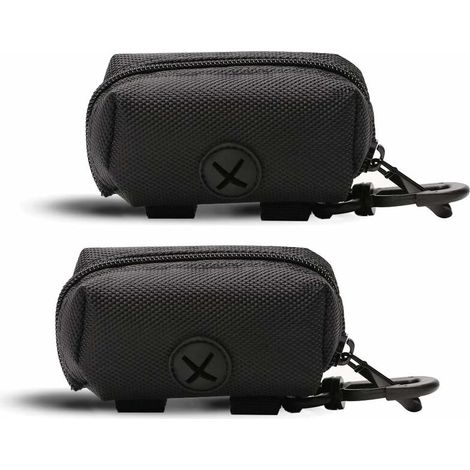 2pcs Distributeur de Sacs à Déjections Canines, Distributeur Sac a Crottes Chien, Distributeur de Sacs à Déchets pour Chiens Distributeur de Sacs Ramasse-Crottes pour Chiens, Noir (1/5)