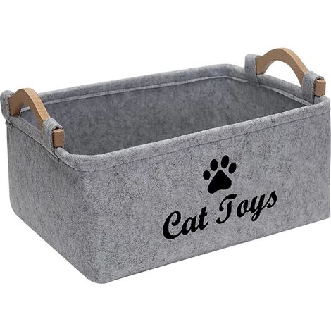 Organisateur de jouets en feutrine gris clair pour la chambre des enfants et les routines quotidiennes.-AquaForge (1/5)