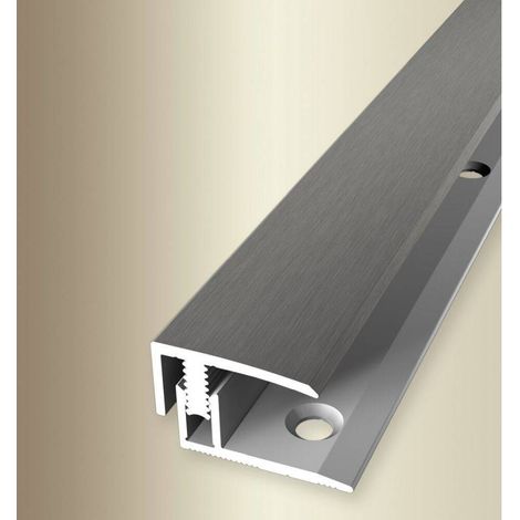 PROVISTON Anpassungsprofil Laminatabschluss Breite: 21 mm Höhenausgleich: 7 - 12 mm Länge: 1000 mm Aluminiumprofil Edelstahloptik 1 Stück (1/5)