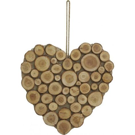 Großes hängendes Holzherz
