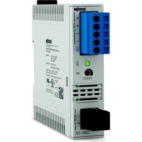 WAGO 787-1602 Hutschienen-Netzteil (DIN-Rail) 24 V/DC 1.2 A 34 W Anzahl Ausgänge:1 x Inhalt 1 St. (1/5)