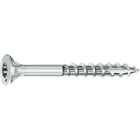 Vis à bois aggloméré acier zingué tête fraisée empreinte Torx T25 partiellement filetées 5x90/50 boîte de 200 p