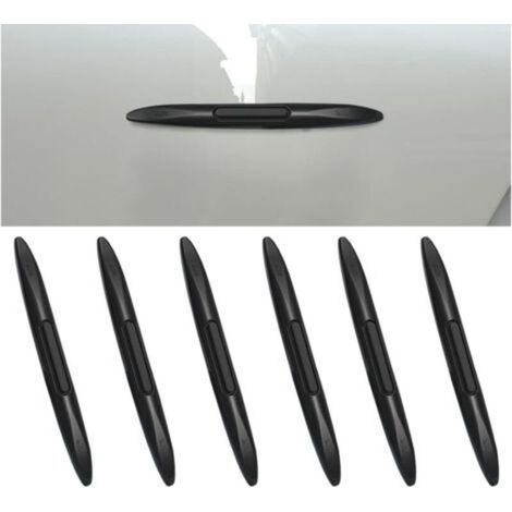 Lot de 4 bandes de protection pour portière de voiture, autocollantes, anti-frottement et anti-collision, protègent le rétroviseur de la plupart des voitures, noir