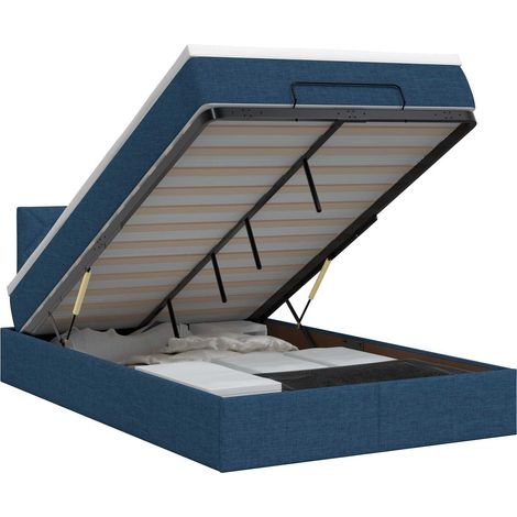 Maison Exclusive - Letto ottomano con materasso Blu 120 x 200 cm Tessuto (1/5)