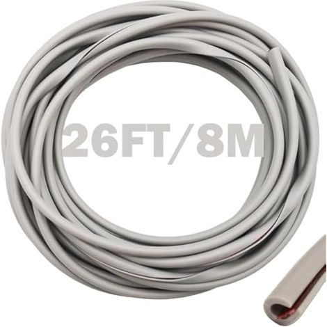 Joint Porte Voiture, 8M Gris Protege Portiere Voiture, Joint de Garniture de Bord de Voiture en Forme de U en PVC, pour la Plupart des Voitures (1/4)