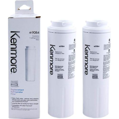 Lot de 2 filtres à eau Kenmore 9084 – charbon actif de coco, compatible Filter 4, 9006, 469006, remplacement 6 mois (1/5)
