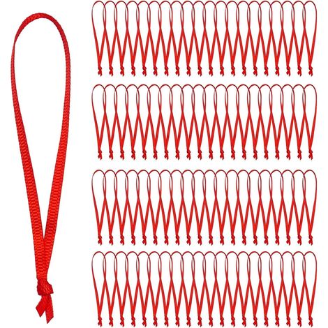 100 Schnuraufhänger für Weihnachtskugeln, goldene, silberne und rote Kordeln für Baumschmuck