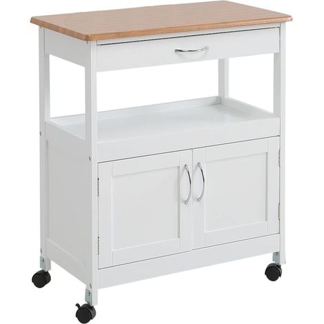Carro de cocina 2 puertas 1 cajon tapa madera
