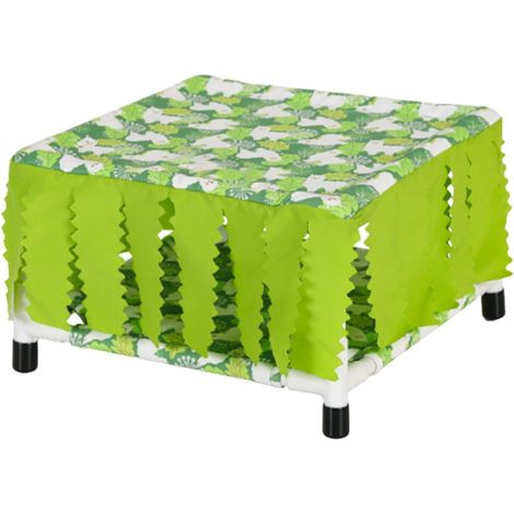 Cuccia per piccoli animali domestici – Amaca a due livelli antiscivolo per conigli, 2 livelli, rifugio per criceti, gerbilli, topi, gabbia per porcellini d'India, comoda, verde A (1/5)