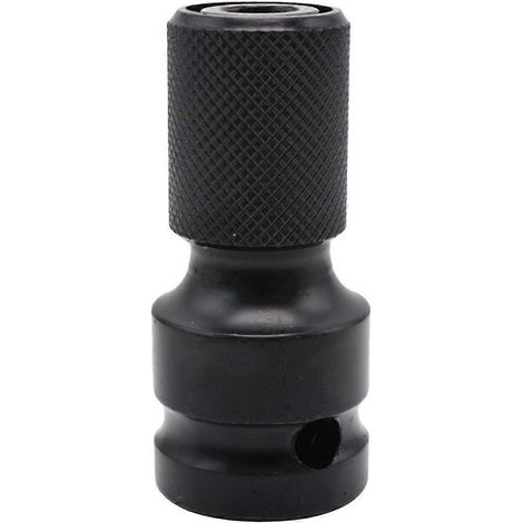 Adaptateur de douille 1/2" vers 1/4" hexagonal pour perceuse, mandrin à dégagement rapide pour clés à chocs et à cliquet, adaptateur de douille, convertisseur de mandrin pour visseuse à chocs (1/3)