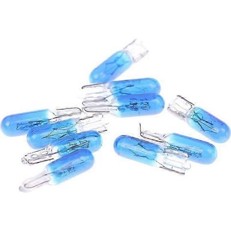 Lot de 10 ampoules halogènes T5 12 V 1,2 W pour tableau de bord et éclairage intérieur de voiture