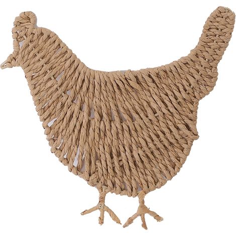Signes Grimalt Ornement Mural Poule à Carreaux Marron 23x22x2cm