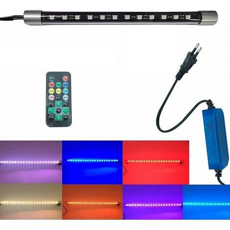 DEKORATIVETAUCHAQUARIUMLAMPET4LEDRGBFERNBEDIENUNG25CM1,5WSAUGNÄPFE