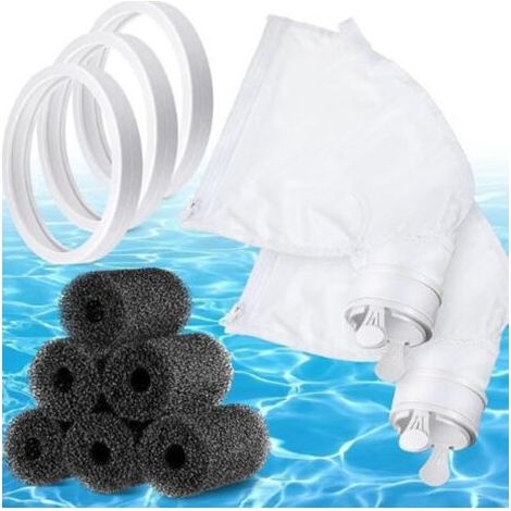 Sac de rechange en nylon à fermeture éclair (pour Polaris 280 et 480 uniquement) + roue de secours en caoutchouc souple + brosse en mousse pour queue de robot pour Polaris (sac universel 280 480) (1/5)