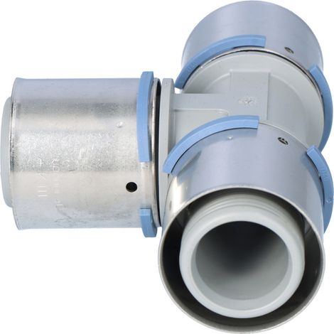 TE PPSU S-PRESS, 40-40-40, CULOT À PRESSION EN ACIER, FIXATION PRÉCISE À LA MORSURE POUR ACS ET CHAUFFAGE, COULEUR GRIS (RÉFÉREN (1/4)