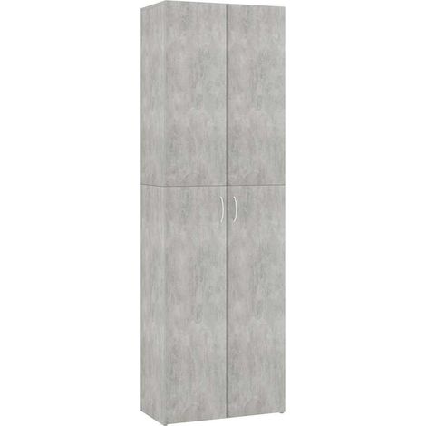 Office Cabinet Concrete Grey 60x32x190 cm Engineered Wood vidaXL