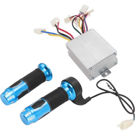 Contrôleur de vitesse pour moteur à balais DC12V 500W avec poignées d'accélérateur pour motos, vélos, tricycles et scooters électriques (1/5)