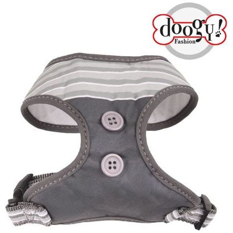 Harnais T-shirt chien Relax gris bayadere Taille : L