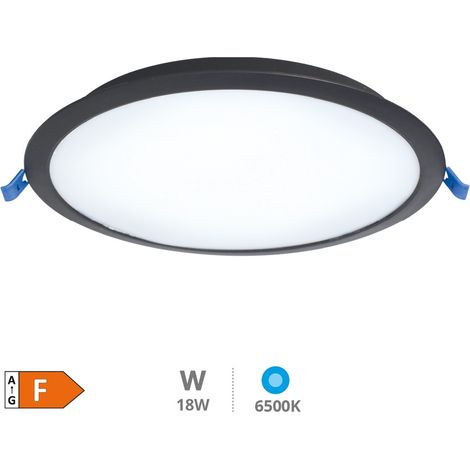 Downlight empotrable LED redondo Belur 18W 6500K Negro (1/5)