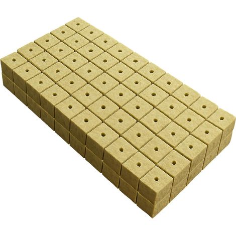 100 Pieces Rock Wool Cubes 2.5 cm (1/5)