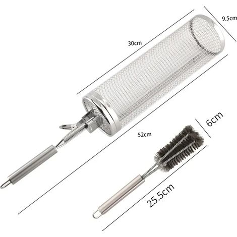 Panier à griller pour barbecue en acier inoxydable, outil de cuisson en maille pour le camping, idéal pour les pique-niques, les feux de camp et les fêtes en plein air. Réchauds de cuisine portables. (1/5)