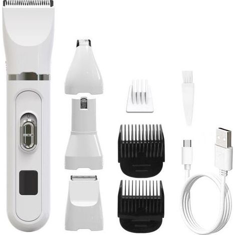 4-in-1 Hundepflegeset, leiser Hundehaarschneider, kabelloser Hundehaarschneider für kleine Hunde, elektrischer Hundehaarschneider für kleine Hunde (1/5)