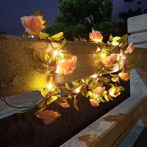 Guirlande Lumineuse Solaire En Forme De Fleur - 5 M - 50 Led - Guirlande Lumineuse Solaire Pour Cour, Jardin, Arbre, Clôture, Noël, Fête, Vacances [Classe Énergétique G] (1/4)