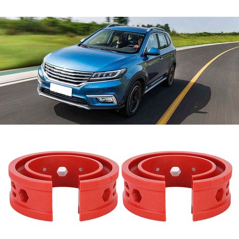 Ensemble de 2 pièces SEBS rouges pour amortisseurs de voiture, ressorts de butée et colle, outil d'entretien automobile (E) (1/5)