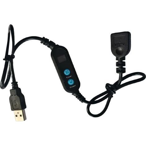 Prolunga con timer – Adattatore timer regolabile, timer conto alla rovescia USB con funzione di impostazione, controller per dispositivi USB, cavo con spegnimento automatico affidabile, facile da usar (1/5)