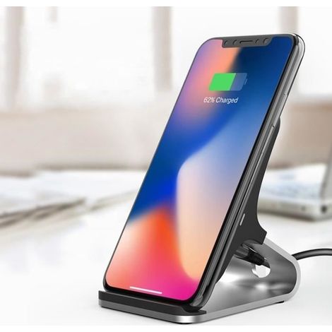 Chargeur Rapide sans Fil, Alliage d'aluminium, Qi Chargeur Induction pour Samsung Galaxy Note 8 / S8 Plus / iPhone 8 / Plus / X (1/4)