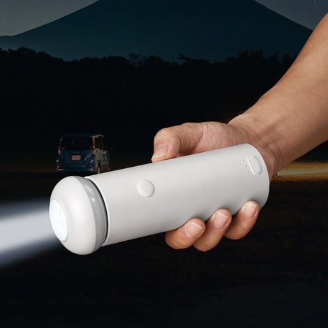 Lampe de camping rétractable d'extérieur blanc perle, autonomie ultra-longue, lumière ambiante, éclairage multifonctionn (1/5)