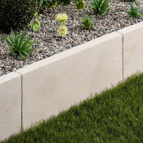 Bordure de jardin Pierre de l'Atlas Beige 61x33x5 cm (à l'unité) - RO'MA NATURE