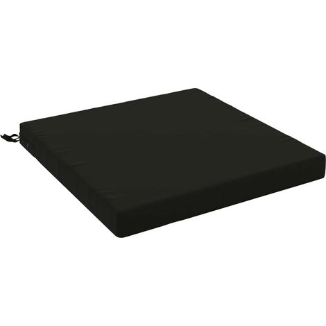 Coussin de siège 1 pièce SOEST 100 % polyester Noir vidaXL