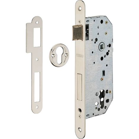 Serratura da incasso per cilindro europeo, asse 50 mm, interasse 85 mm, nichelata – THIRARD