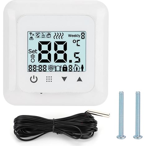 Thermostat intelligent tactile chauffage au sol 90-240V type normal, contrôleur température domestique écran tactile pour système chauffage (1/5)