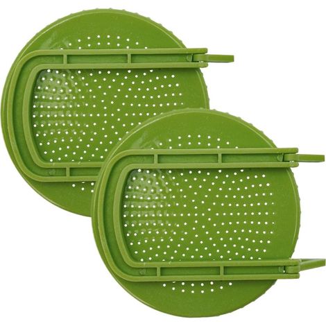 Lot de 2 cache-pousses hydrofuges - Système de filtration d'humidité - Accessoires de plantes pour la cuisine - Équipement de semences de germination en polymère de qualité alimentaire - Ventilation (1/5)