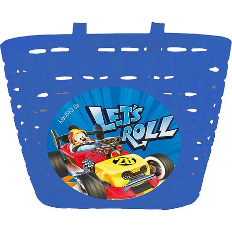 Cestino Disney Mickey Mouse per bicicletta da bambino, in palstica di colore blu (1/2)